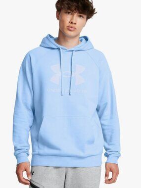 Under Armour Men's Rival Fleece Logo Hoodie Horizon Blue